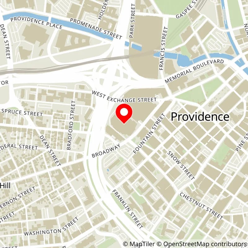 Map of Amica Mutual Pavilion's location