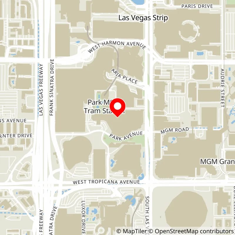 Map of Dolby Live at Park MGM's location