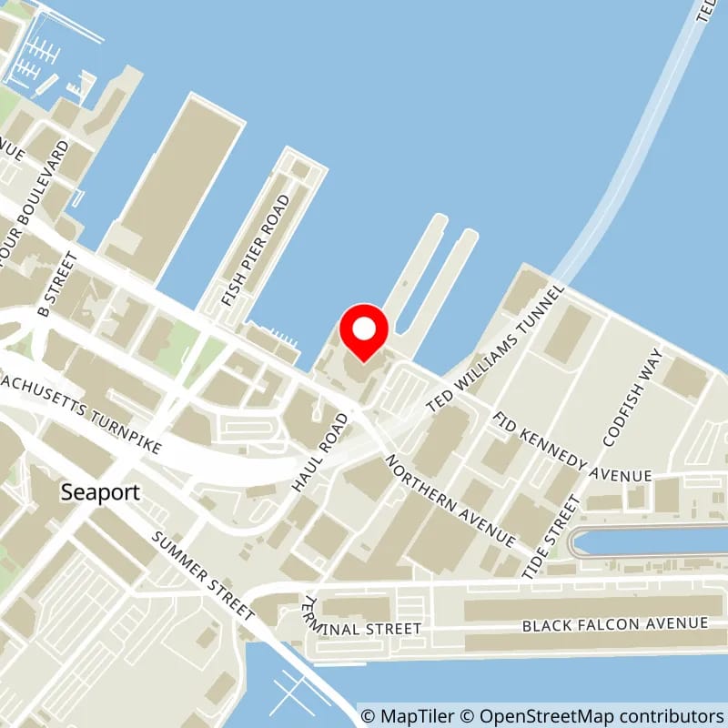 Map of Leader Bank Pavilion's location