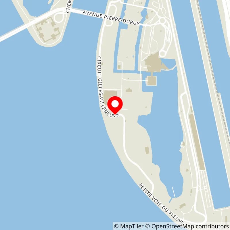 Map of Circuit Gilles Villeneuve's location