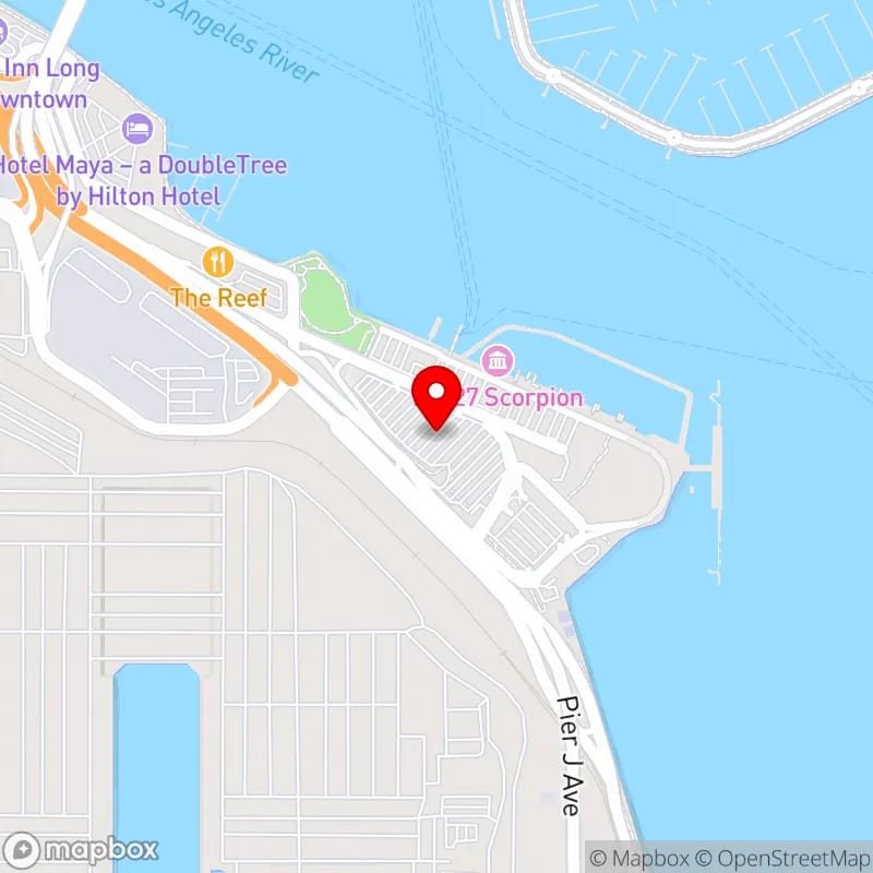 Map of Long Beach Amphitheater's location