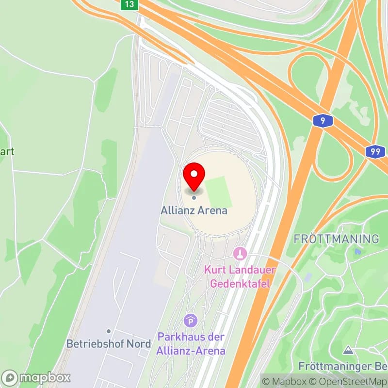 Map of Allianz Arena's location
