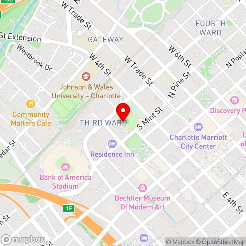 Map of Truist Field's location