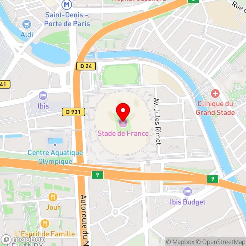 Map of Stade de France's location