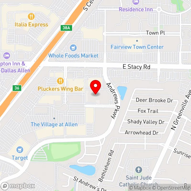 Map of Credit Union of Texas Event Center's location