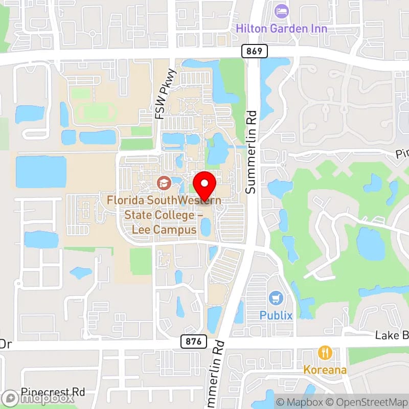 Map of Barbara B Mann Performing Arts Hall's location