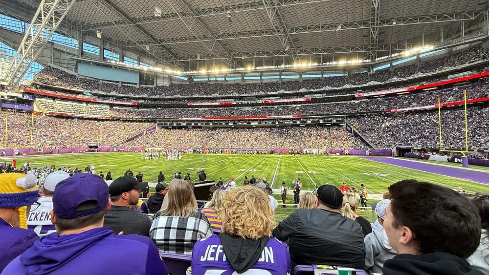 Example view from Delta 360 Club seats